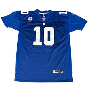 Reebok NFL New York Giants On Field Eli Manning Football Jersey Blue Size 52 XXL